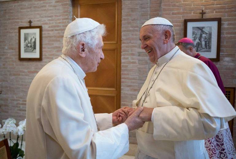 Lettera di Benedetto XVI a Francesco nel 5° anniversario del papato