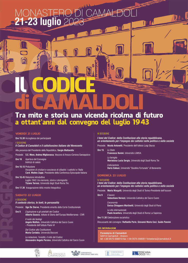 21-23 luglio: 80° dal Codice di Camaldoli