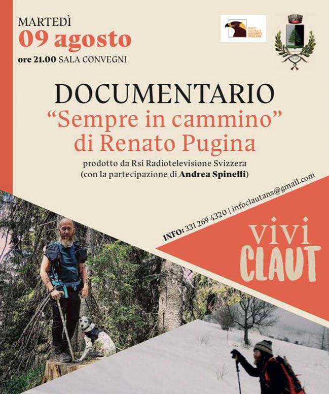 Claut: il 9 agosto il  Caminante Andrea Spinelli presenta in anteprima un documentario sulla sua storia