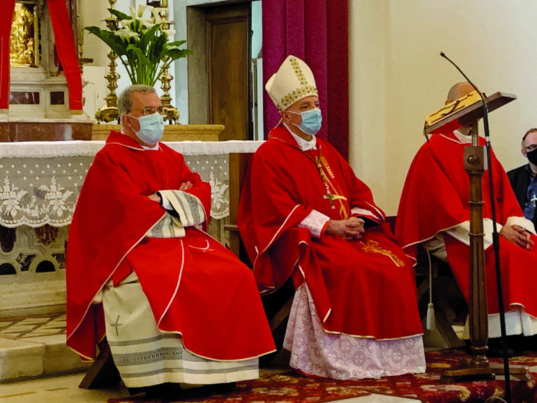 Maniago, 31 maggio. ultima messa in tv del Vescovo Pellegrini a Pentecoste
