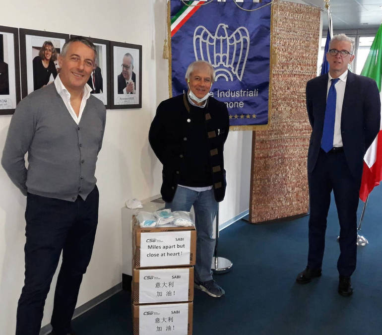 Roveredo, Sabi Group dona 1500 mascherine ai medici