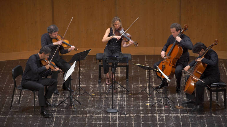 Concerto del Quartetto Prometeo con Damiano Scarpa; foto FlareVideo
