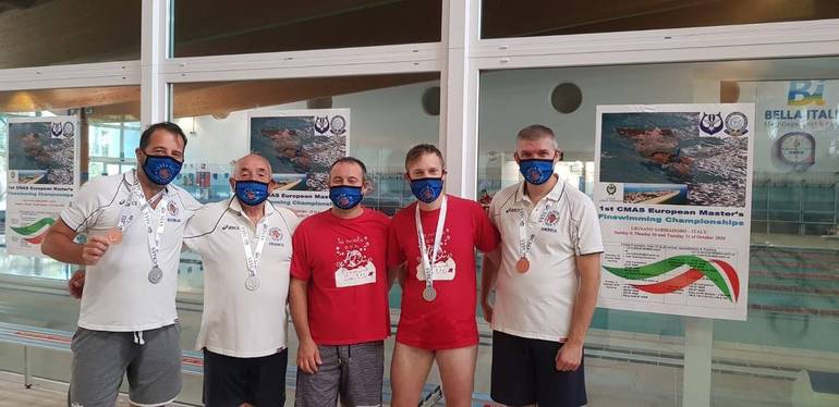 Nuoto pinnato, 7 medaglie europee per il Pinna Sub San Vito Libertas