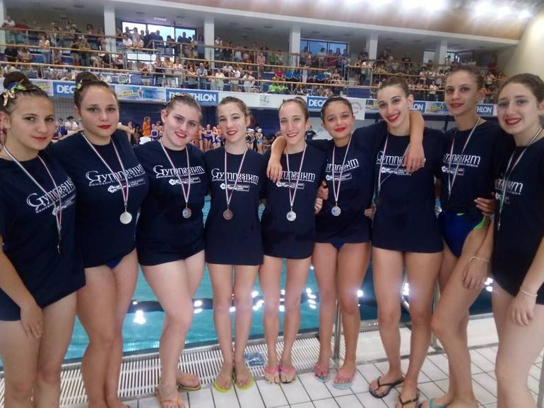 Nuoto sincronizzato, le medaglie della Gymnasium ai tricolori di Bolzano