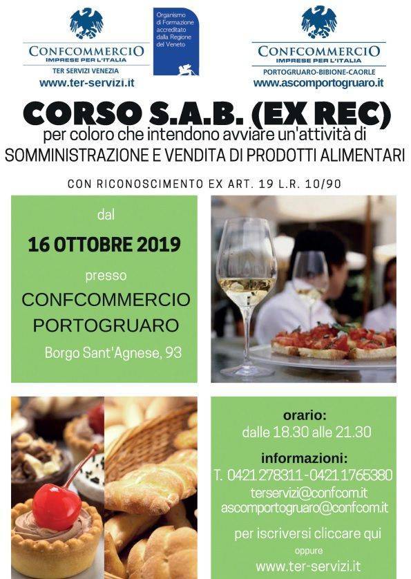  Confcommercio Portogruaro-Bibione-Caorle, corsi S.A.B. da ottobre